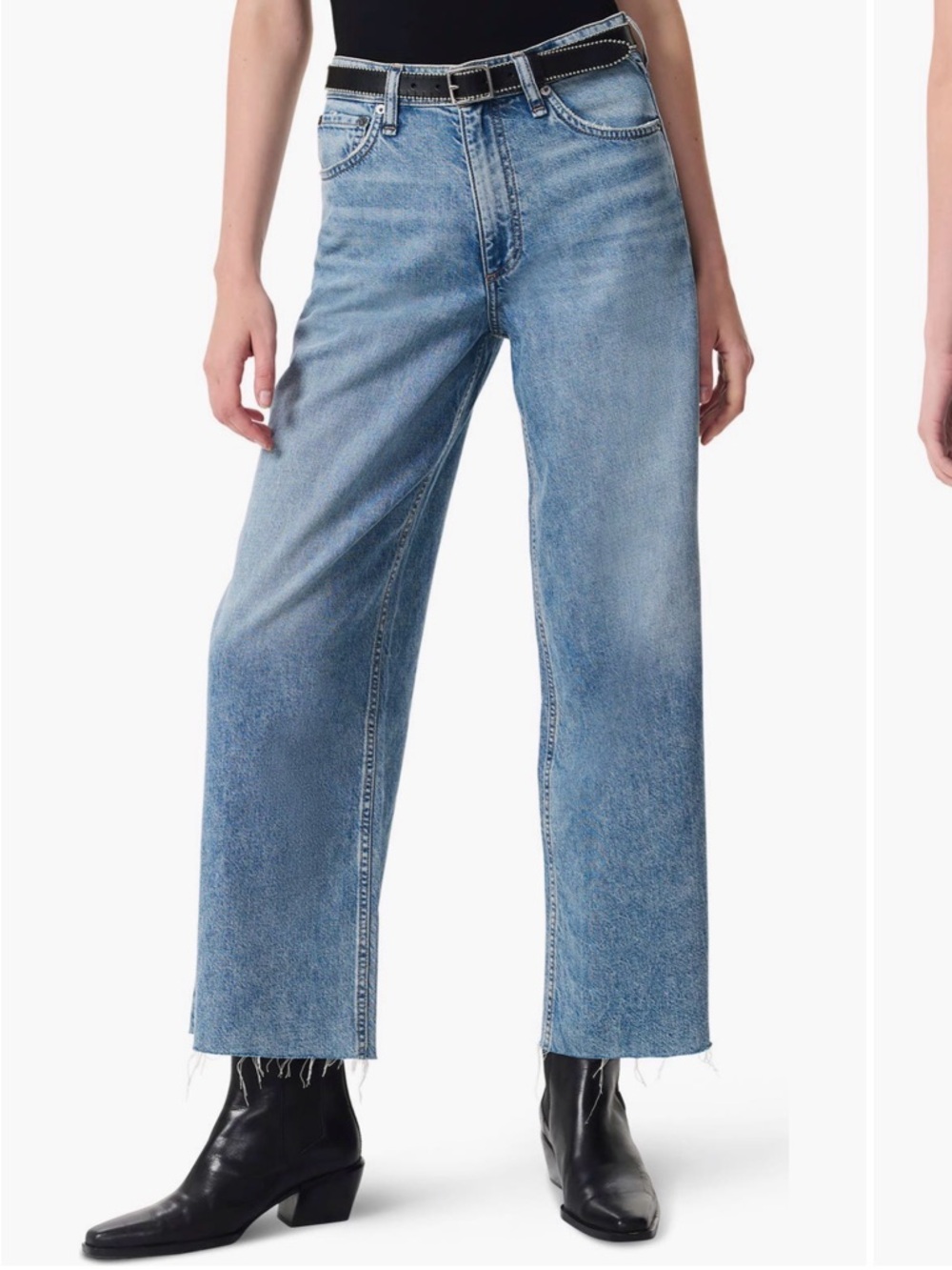 NWT - rag & bone Featherweight Andi * High Waist Ankle * Wide Leg Jeans - Picture 3 of 8